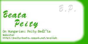 beata peity business card